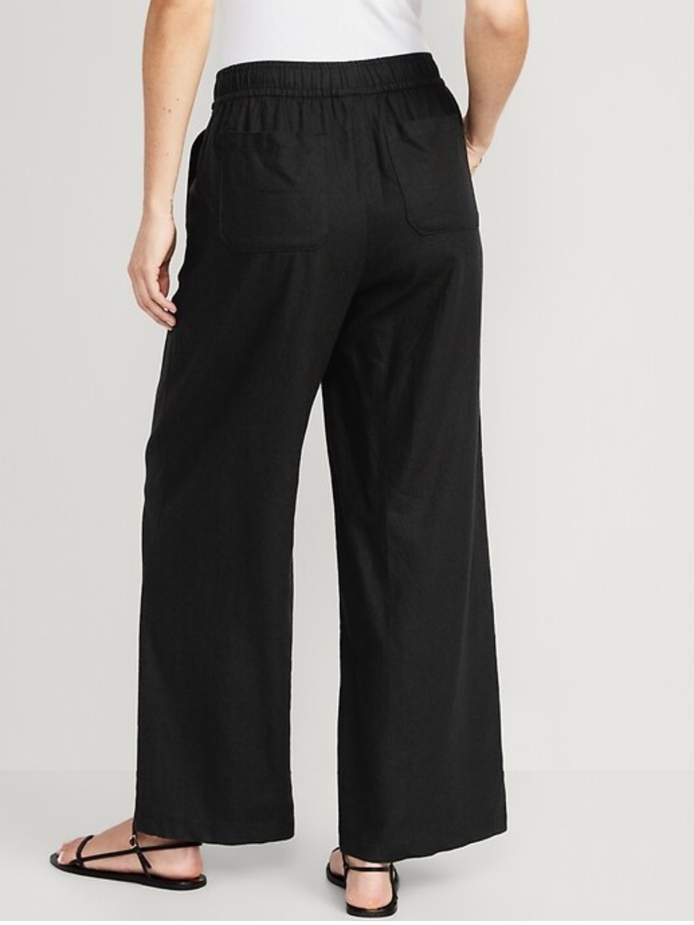 Linen blend pull on pants trousers size medium